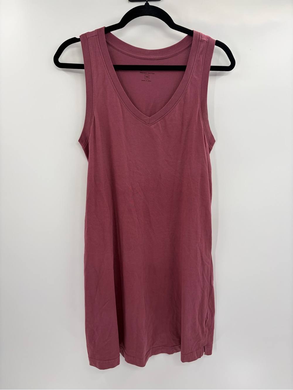 Pact women’s Softspun A-Line Tank v-neck organic cotton sleeveless Dress size xs